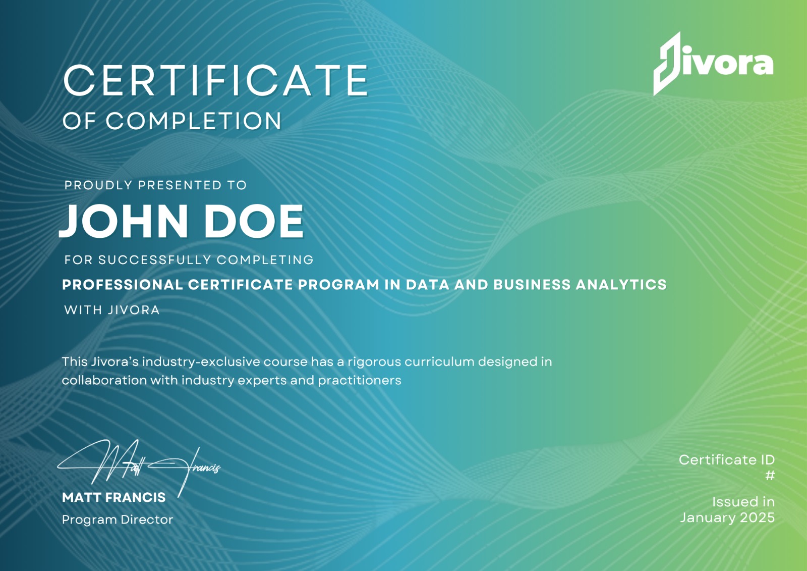 Course Completion Certificate